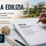 Tecnico che verifica elaborati progettuali relativi a una pratica SCIA per un intervento edilizio
